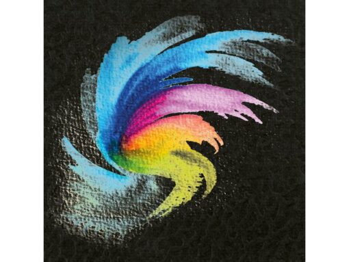 Aquarelpapier Kangaro blok A2 300 gram 12 vel zwart, 3      zijden verlijmd