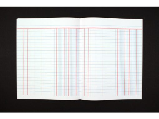 Boekhoudschrift Kangaro 40 bladzijden, 165x210mm zwart, 70  grams chloorvrij papier