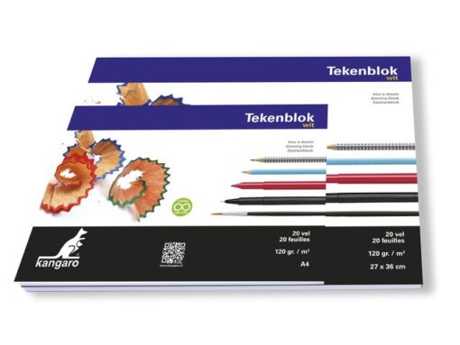 Tekenblok Kangaro 210x297mm 120 grams 20 vel, wit