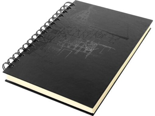 Dummyboek Kangaro A5 Wire-o cream hard cover 80 blad 140    grams zwart design