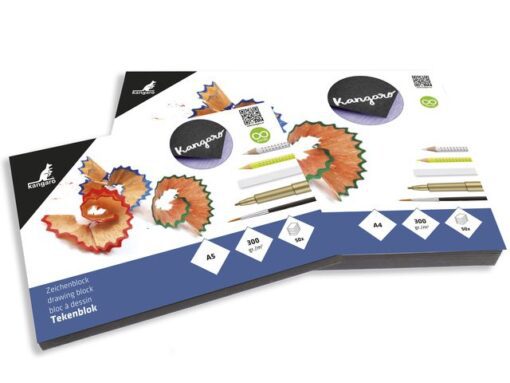 Tekenblok Kangaro A5 300 gram 50 vel zwart