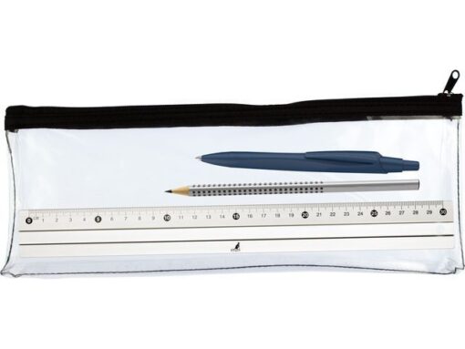 Kangaro KTC Etui Kangaro transparant 125x330mm zwarte rits