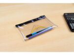 Kangaro KTC Etui Kangaro transparant 125x200mm zwarte rits