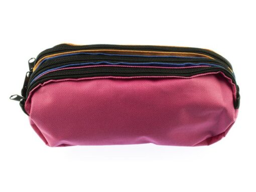 Kangaro KTC Etui Kangaro 3 vaks oranje/blauw/fuchsia ca 25x9x11cm
