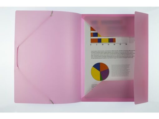 Kangaro KTC Elastomap Kangaro A4 PP volle kleur roze
