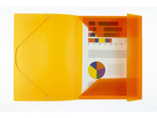 Kangaro KTC Elastomap Kangaro A4 PP transparant oranje