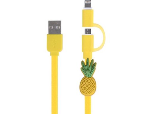 Kangaro KTC Kangaro Charging cable 2in1 micro USB & 8-pin Pineapple