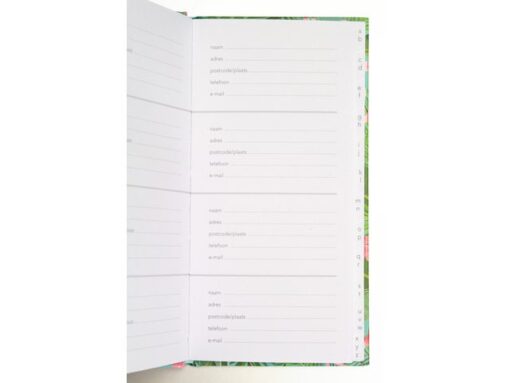 Kangaro KTC Adresboek Kangaro 9,5x18cm hardcover met elastieksluiting   80 pagina's