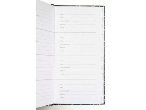 Kangaro KTC Adresboek Kangaro 9,5x18cm hardcover met elastieksluiting   80 pagina's