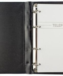 maar ook extra bladen en correctie-etiketten. A-Z 4-rings. Kleur zwart. 21.5 x 13 cm