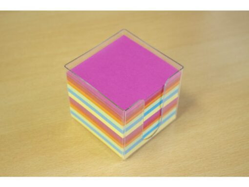 Memokubus met inhoud Kangaro 9,5x9,5x9,5cm 700 vel assorti kleuren