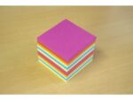 Memokubus met inhoud Kangaro 9,5x9,5x9,5cm 700 vel assorti kleuren