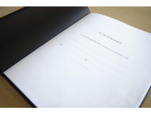 Condoleance album Kangaro 26x21cm zwart