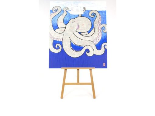 Kangaro Atelier ezel Kangro voor doeken van 4,9 cm dik. Beukenhout. Tray 56x5cm. Ezel 61x151x90cm (b/h/d)