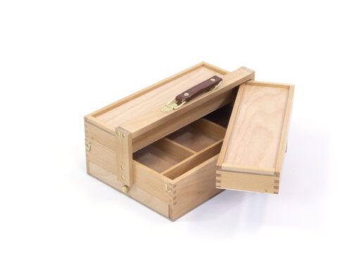 Multifunctionele gereedschapskist Kangaro 3 lagen, 4 laden  beukenhout met handvat 23.5x13x34cm