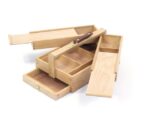Multifunctionele gereedschapskist Kangaro 3 lagen, 4 laden  beukenhout met handvat 23.5x13x34cm