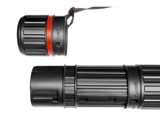 Tekenkoker Kangaro zwart PP 12.5 cm uitschuifbaar 77 - 132  cm