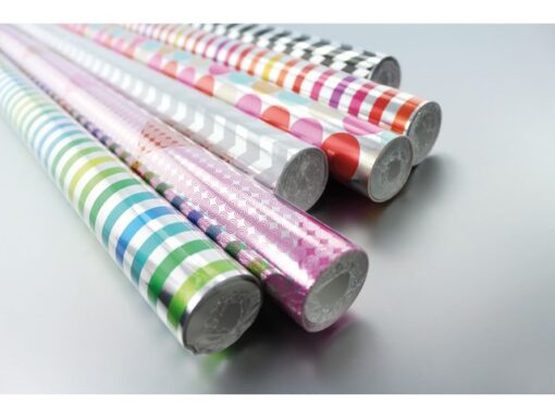 Kangaro KTC Cadeaupapier Kangaro metallic 1 rol van 70 x 200 cm.        Assorti.