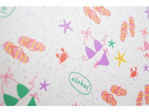 Kangaro KTC Schrift Beach Happy A4 lijn pak a 4 stuks assorti