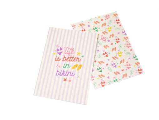 Kangaro KTC Schrift Beach Happy A4 lijn pak a 4 stuks assorti