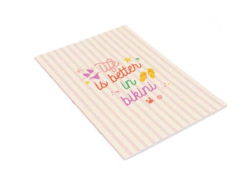 Kangaro KTC Schrift Beach Happy A4 lijn pak a 4 stuks assorti