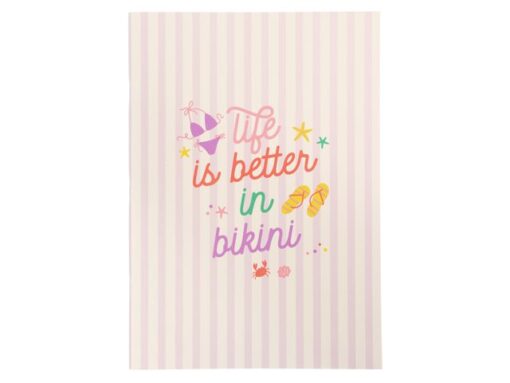 Kangaro KTC Schrift Beach Happy A4 lijn pak a 4 stuks assorti