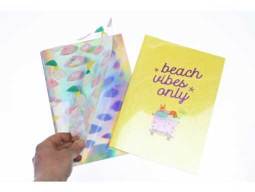 Kangaro KTC Schrift Beach Happy A4 lijn pak a 2 stuks assorti