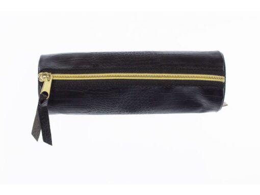 Kangaro KTC Etui Pure Croco zwart 20x6 rond