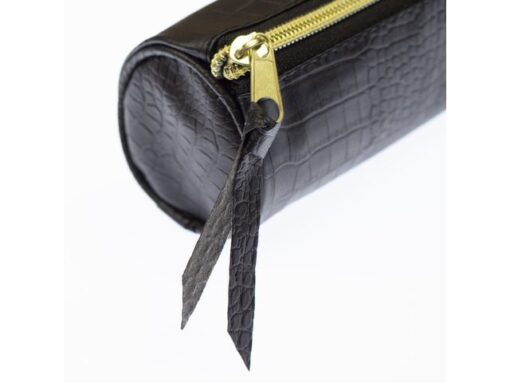 Kangaro KTC Etui Pure Croco zwart 20x6 rond