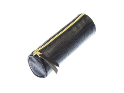 Kangaro KTC Etui Pure Croco zwart 20x6 rond