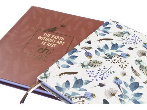Kangaro KTC Kangaro Notitieboek A5 Natural Beauty krimp van 2 stuks. Blanco, 120 pagina's 120 grams papier