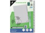 Kangaro KTC Tabblad ECO Kangaro A4 cijfers 180 grams grijs karton       4-gaats 12-delig