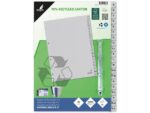 Kangaro KTC Tabblad ECO Kangaro A4 letters 180 grams grijs karton       23-gaats 20-delig