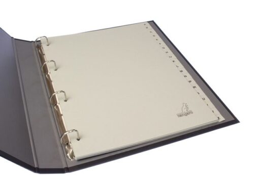 Kangaro KTC Tabblad ECO Kangaro A4 letters 180 grams grijs karton       4-gaats 20-delig