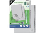 Kangaro KTC Tabblad ECO Kangaro A4 cijfers 180 grams grijs karton       4-gaats 52-delig