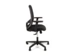 Linea Fabric Bureaustoel Linea Grace 01 zwart/zwart met 1D armleuning
