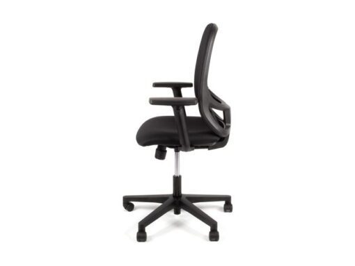 Linea Fabric Bureaustoel Linea Grace 01 zwart/zwart met 1D armleuning