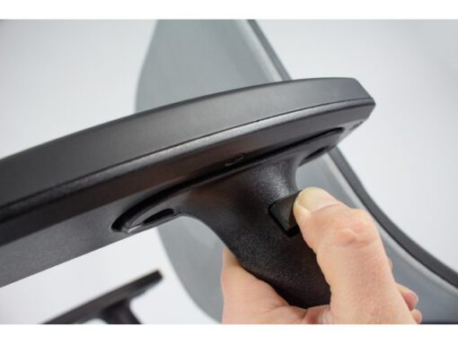Linea Fabric Bureaustoel Linea Grace 01 grijs/grijs met 1D armleuning