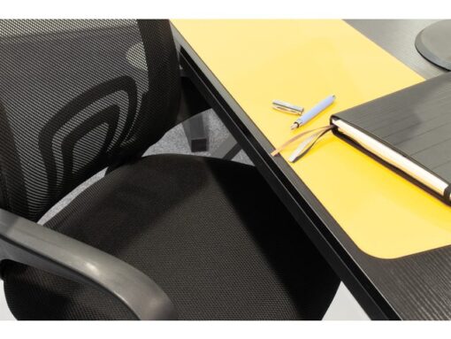 Linea Fabric Bureaustoel Linea Felluca zwart/zwart met armleuning