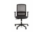Linea Fabric Bureaustoel Linea Tekna 01 zwart/zwart met 2D armleuning