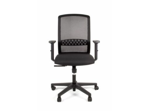 Linea Fabric Bureaustoel Linea Tekna 01 zwart/zwart met 2D armleuning