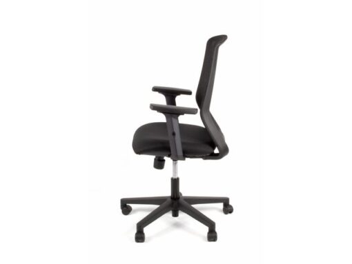 Linea Fabric Bureaustoel Linea Tekna 01 zwart/zwart met 2D armleuning
