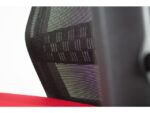 Linea Fabric Bureaustoel Linea Tekna 01 zwart/rood met 2D armleuning