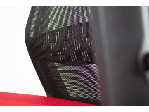 Linea Fabric Bureaustoel Linea Tekna 01 zwart/rood met 2D armleuning