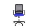 Linea Fabric Bureaustoel Linea Tekna 01 zwart/blauw met 2D armleuning