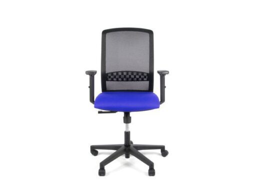 Linea Fabric Bureaustoel Linea Tekna 01 zwart/blauw met 2D armleuning