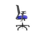 Linea Fabric Bureaustoel Linea Tekna 01 zwart/blauw met 2D armleuning