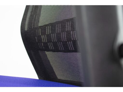 Linea Fabric Bureaustoel Linea Tekna 01 zwart/blauw met 2D armleuning