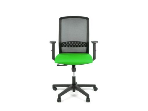 Linea Fabric Bureaustoel Linea Tekna 01 zwart/groen met 2D armleuning