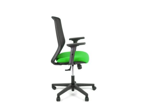 Linea Fabric Bureaustoel Linea Tekna 01 zwart/groen met 2D armleuning